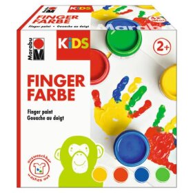 Marabu Fingerfarbe Kids - 4x 100 ml, sortiert