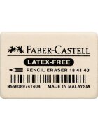 Faber-Castell Radiergummi 7041-40 - 34 x 26 x 8mm, weich, weiß