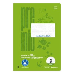 Staufen® green Heft - LIN3, A5, 16 Blatt, 90 g/qm, 14...