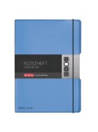 Herlitz Notizheft flex PP - A4, liniert/kariert, 2x 40 Blatt, blau