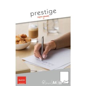 Elco Schreibblock Prestige - DIN A4, blanko, weiß,...
