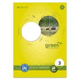 Staufen® green Schulblock LIN 3 - A4, 50 Blatt, 70...