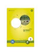 Staufen® green Schulblock LIN 3 - A4, 50 Blatt, 70 g/qm, 21 Doppellinien farbig