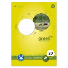 Staufen® green Schulblock LIN 20 - A4, 50 Blatt, 70...