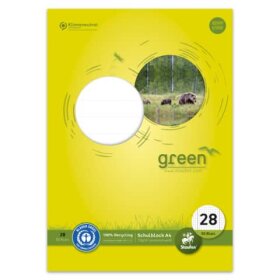 Staufen® green Schulblock LIN 28 - A4, 50 Blatt, 70...
