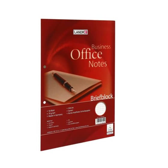 Landré® Briefblock Office - 70 g/qm, A4, 5mm kariert, 50 Blatt
