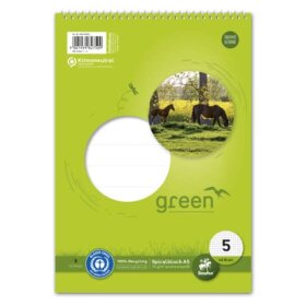 Staufen® green Spiralblock LIN5 A5 40 Blatt 70g/qm...
