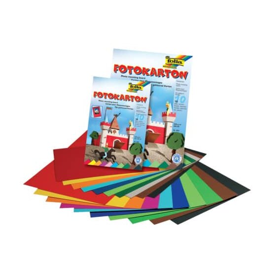 Folia Fotokarton - A4, 10 Farben sortiert