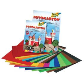 Folia Fotokarton - A4, 10 Farben sortiert