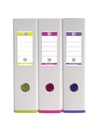 Elba Ordner myColour PP/PP, Rückenbreite 80 mm, 10er-Pack (4x weiß/violett und je 3x weiß/pink und weiß/hellgrün)