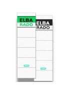 Elba Einsteck-Rückenschilder - breit/kurz, weiß, 10 Stück, grüner Logoaufdruck