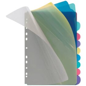 Veloflex® Register - blanko, PP, A4, 10 Blatt, farbig