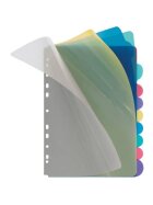 Veloflex® Register - blanko, PP, A4, 10 Blatt, farbig