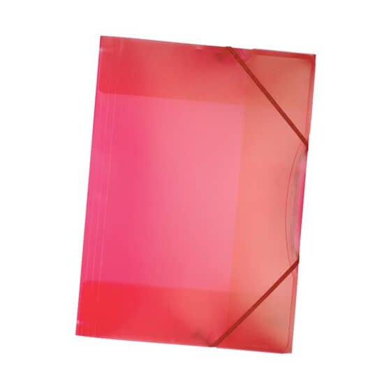 Folia Sammelmappe mit Gummiband, DIN A3, transparent, rot