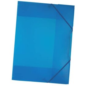 Folia Sammelmappe mit Gummiband, DIN A3, transparent, blau