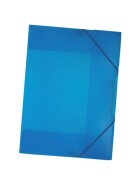 Folia Sammelmappe mit Gummiband, DIN A3, transparent, blau