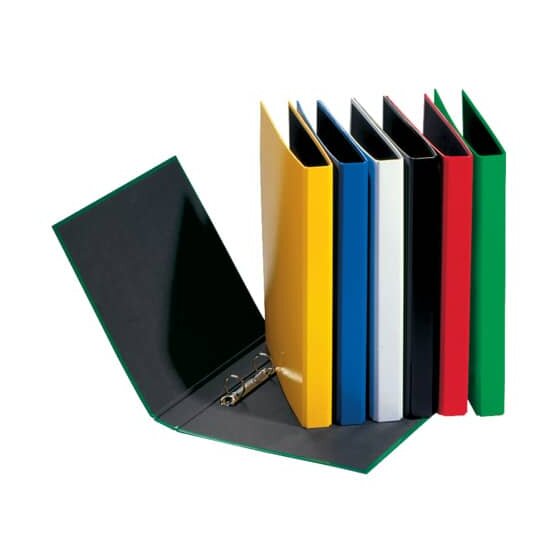 Pagna® Ringbuch Basic Colours - A5, 2-Bügel-Mechanik, Ring-Ø 25mm, farbig sortiert, 12 Stück