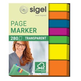 SIGEL Page Marker Folie - 2x 50x12 mm,  5x 50x6 mm,...