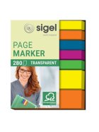 SIGEL Page Marker Folie - 2x 50x12 mm,  5x 50x6 mm, sortiert, 7x 40 Streifen
