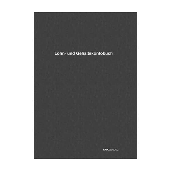 RNK Verlag Kombiniertes Lohn- und Gehaltskonto - Buch, 40 Seiten, DIN A4