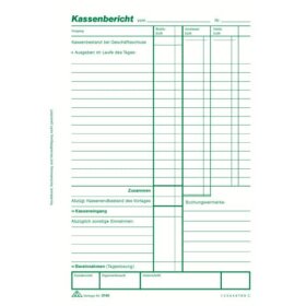 RNK Verlag Kassenbericht - Block mit Vorsteuer-Erfassung,...