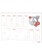 RNK Verlag Notiz-Schreibunterlage "Love & Peace" - 60 x 42 cm, 30 Blatt