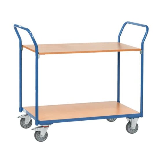 fetra® Tisch-/Transportwagen - 2 Etagen, 850 x 450 mm, bis 200 kg