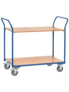 fetra® Tisch-/Transportwagen - 2 Etagen, 850 x 450 mm, bis 200 kg