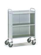fetra® Bürowagen - 3 Böden/2 Seitenwände/Rückwand - 720 x 350 mm, max. 150 kg, lichtgrau