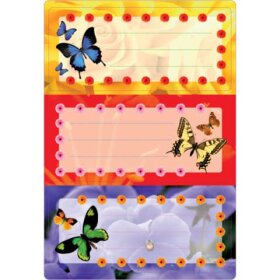 Herma 5574 Schuletiketten - Schmetterlinge, beglimmert