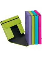 Pagna® Heftbox Trend - A4, PP, 4 farbig sortiert, Gummizug