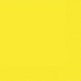 Atelier Serviette Zelltuch - 25 x 25 cm, uni gelb