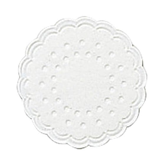 Duni Tassenuntersetzer  - Ø 7,5 cm, weiß, 25 Stück