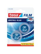 tesa® Klebefilm tesafilm® kristall-klar, Bandgröße (L x B): 10 m x 15 mm, 2 Rollen