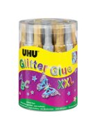 UHU® Young Creativ Glitter Glue ORIGINAL - 24 Tuben à 76 g,16 x gold+ 8 x silber