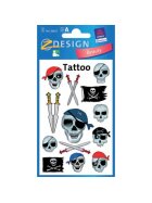 Avery Zweckform® Z-Design 56632, Kinder Tattoos, Totenköpfe, 1 Bogen/13 Tattoo