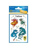Avery Zweckform® Z-Design 56404, Kinder Tattoos, Drachen, 1 Bogen/11 Tattoo