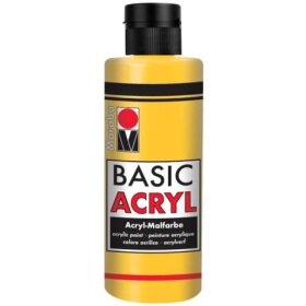 Marabu Basic Acryl - Mittelgelb 021, 80 ml