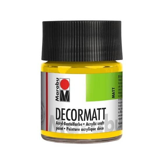 Marabu Decormatt Acryl - Gelb 019, 50 ml