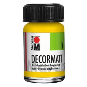 Marabu Decormatt Acryl - Gelb 019, 15 ml