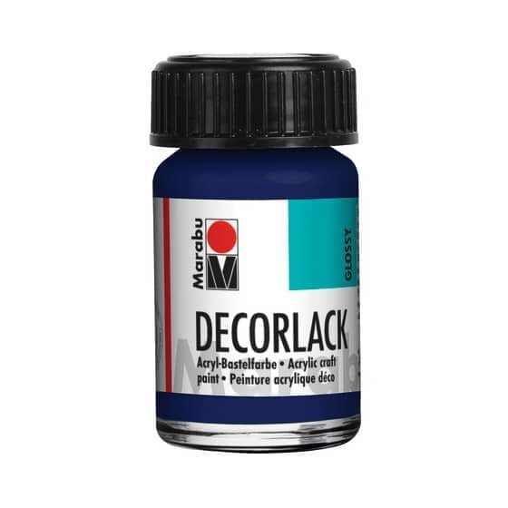 Marabu Decorlack Acryl - Dunkelblau 053, 15 ml