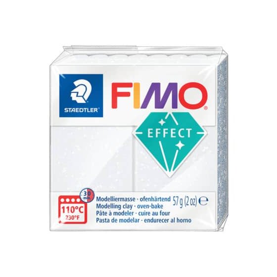 Staedtler® Modelliermasse FIMO® Effect - 57 g, weiß glitter