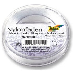 Folia Nylonfaden - 0,5 mm, 100 m Spule