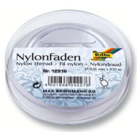 Folia Nylonfaden - 0,16 mm, 100 m Spule