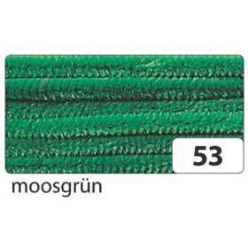 Folia Chenilledraht - 8 mm, 10 Stück, moosgrün