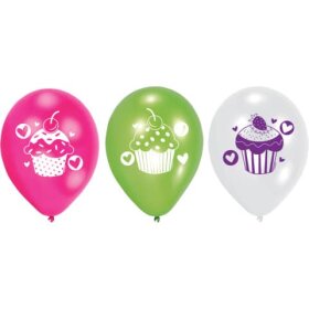 amscan® Luftballon Cupcake - 6 Stück, sortiert