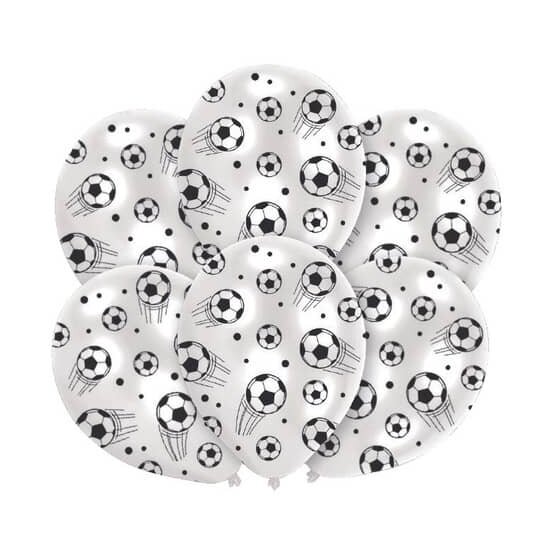 amscan® Luftballon Soccer - rund, sortiert, 6 Stück