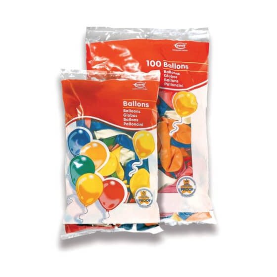 amscan® Luftballon - rund, sortiert, 100 Stück