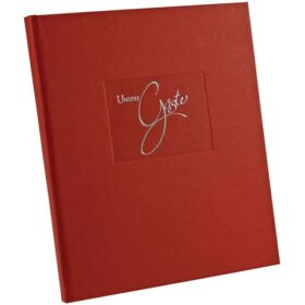Goldbuch Gästebuch Seda - 23 x 25 cm, 176 Seiten, rot