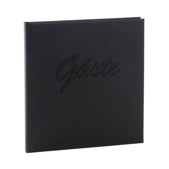 Goldbuch Gästebuch Roma - 23 x 25 cm, 176 Seiten, Leder schwarz